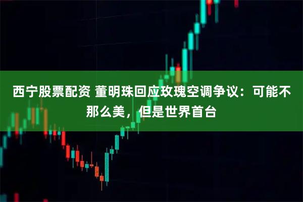 西宁股票配资 董明珠回应玫瑰空调争议：可能不那么美，但是世界首台