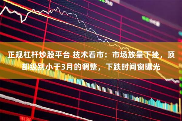 正规杠杆炒股平台 技术看市：市场放量下挫，顶部级别小于3月的调整，下跌时间窗曝光